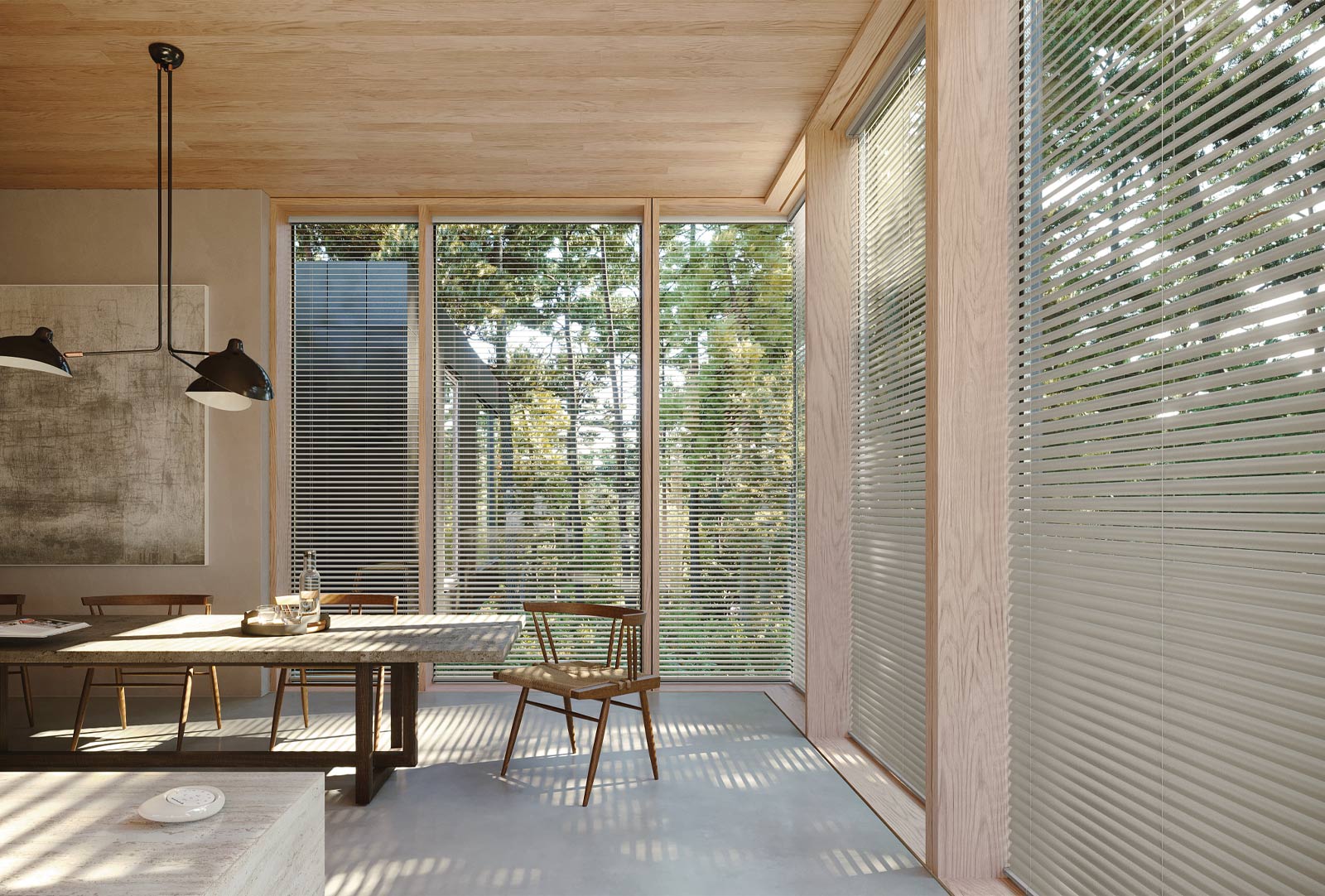 Whit Oak Floors in Dining Room