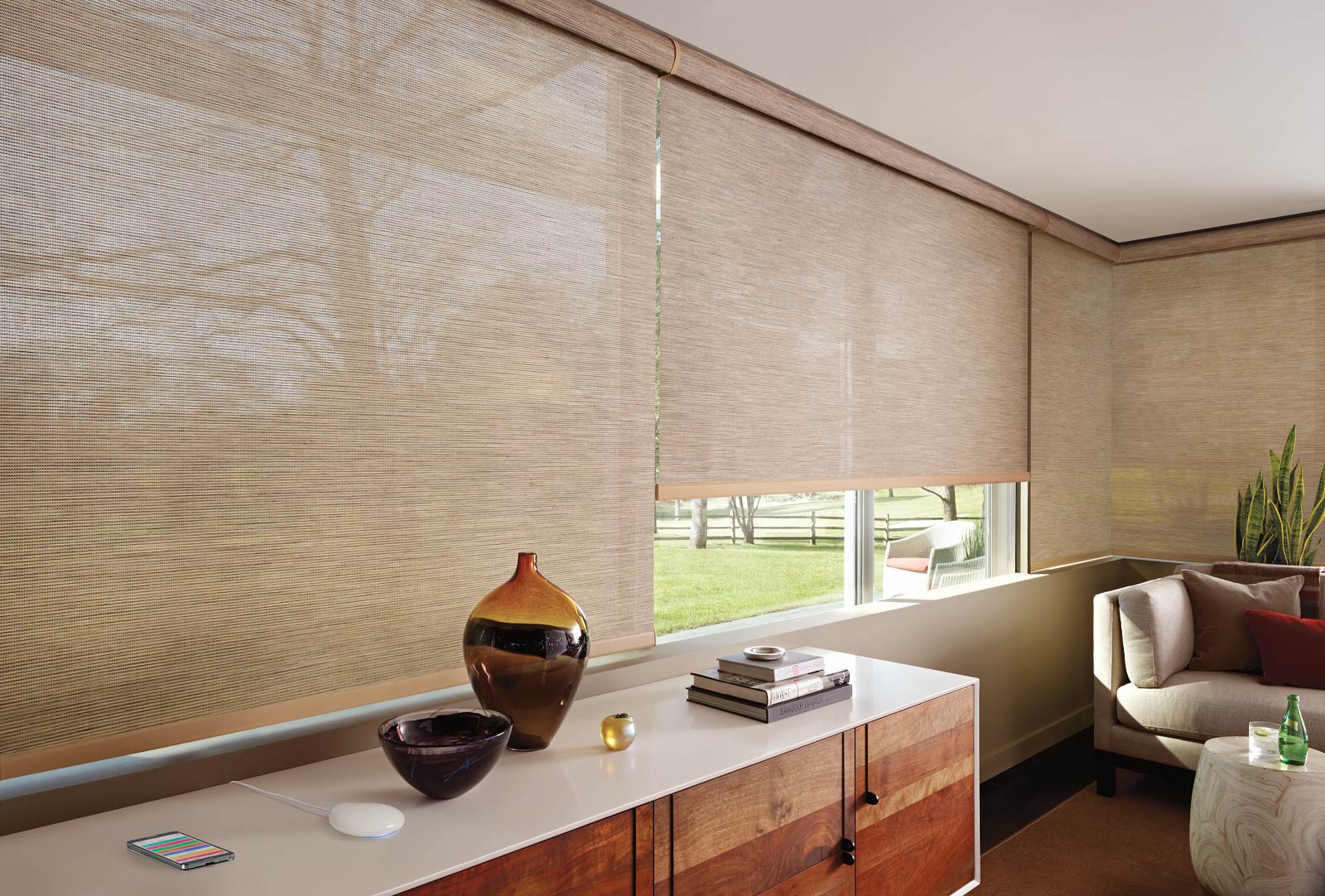 Graber Cellular Shades in Living Room